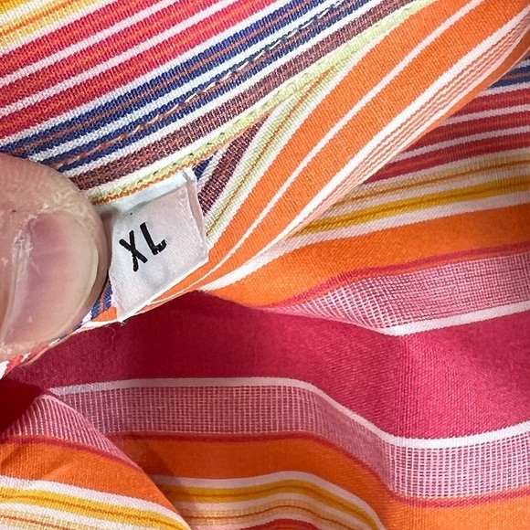 Maus & Hoffman Solemare XL Striped Button Down Shirt - Multicolor Summer Beach - Picture 6 of 11